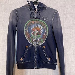 True Religion Zip-Up Logo Hoodie